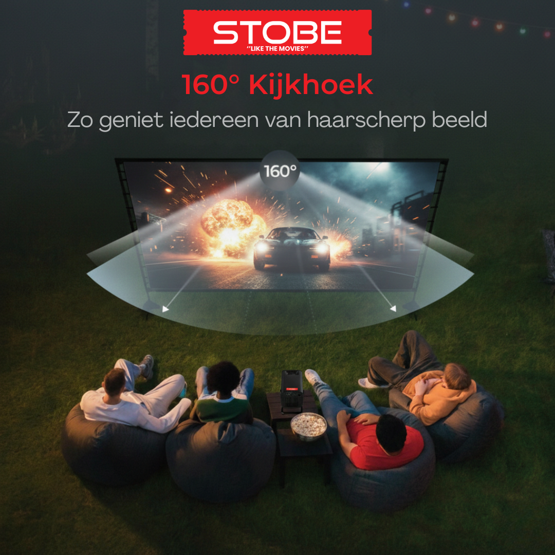 STOBE® Draagbare bioscoop doek + inclusief draag tas 100inch
