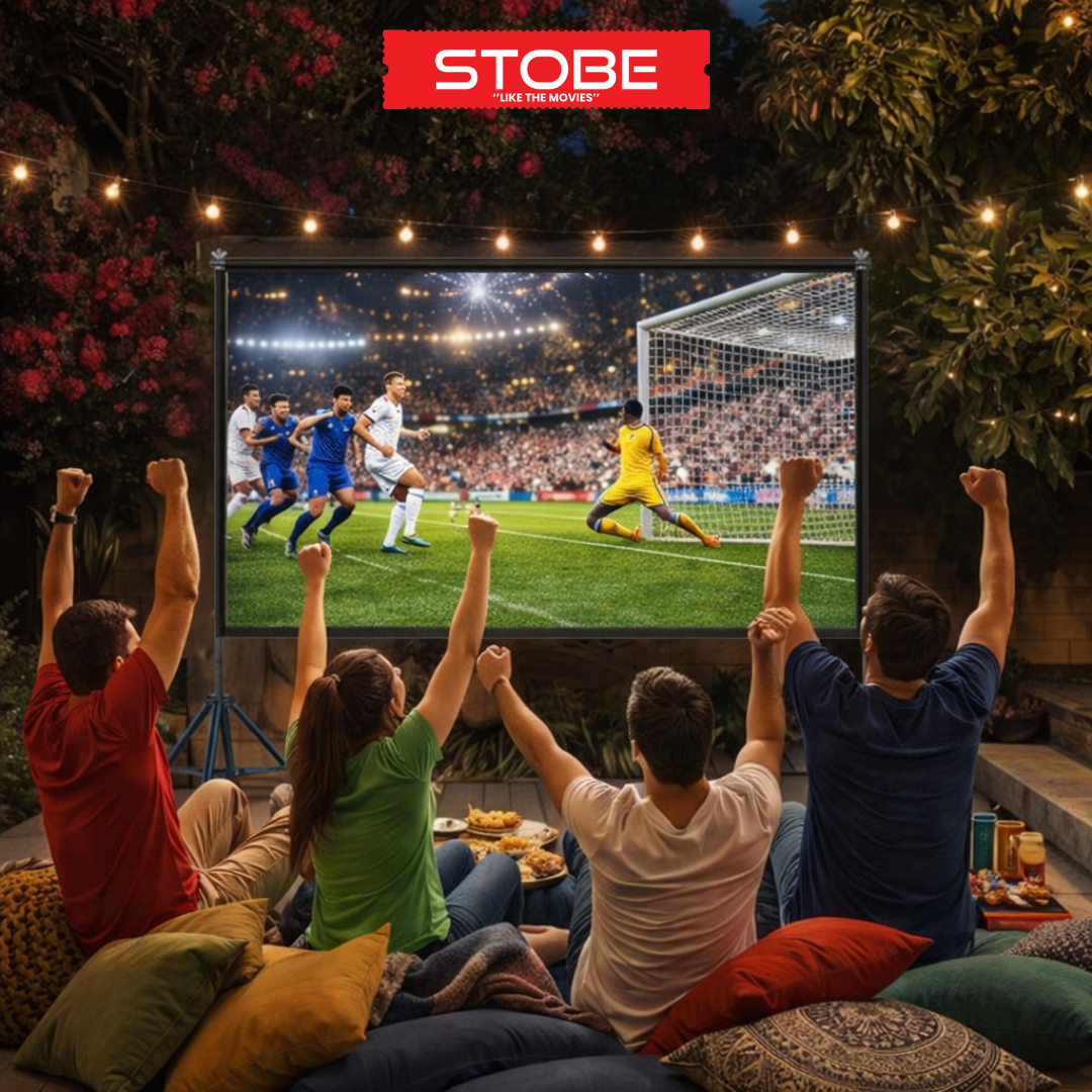 STOBE® Draagbare bioscoop doek + inclusief draag tas 100inch
