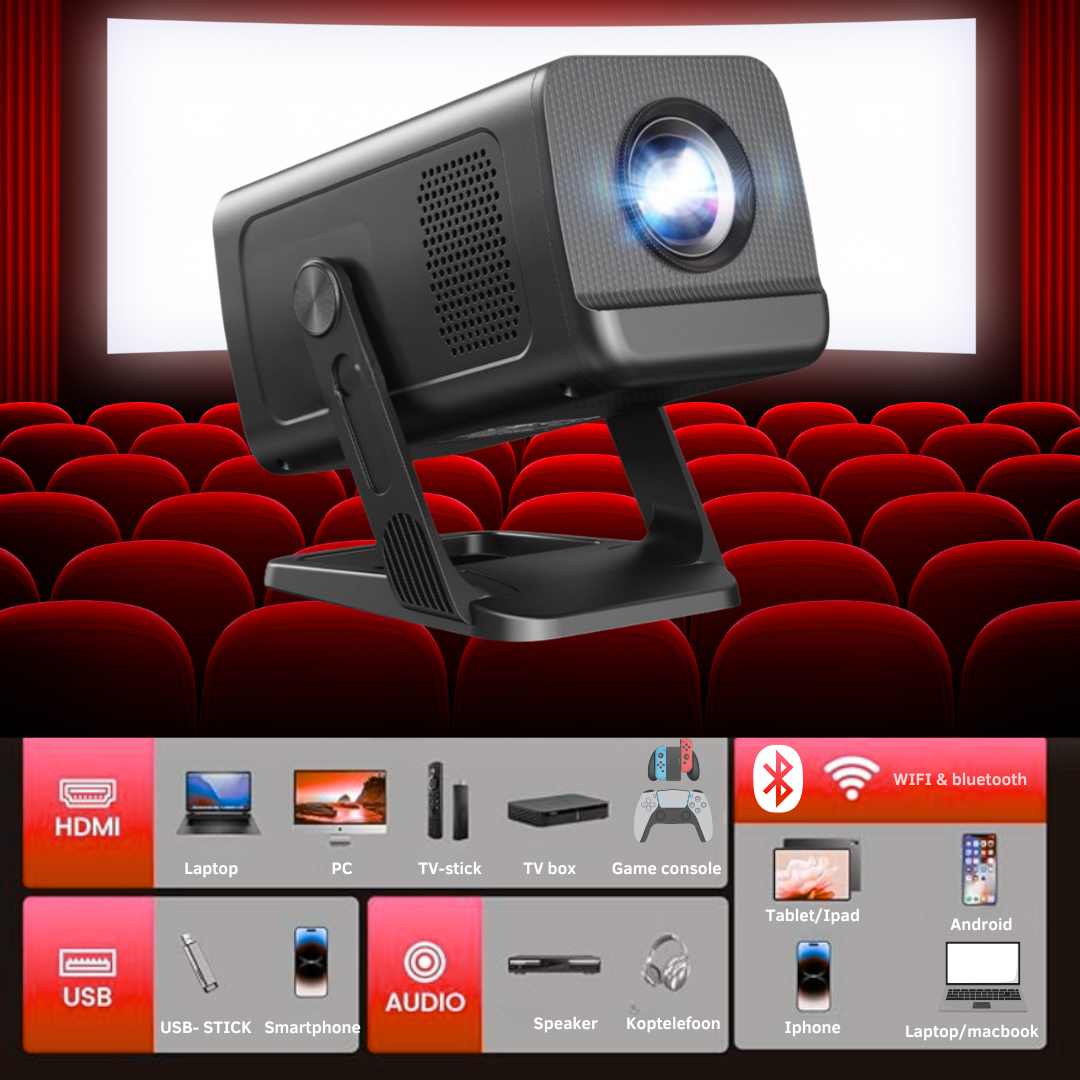 STOBE® Mini cinema - mini beamer - thuisbioscoop (PRE-ORDER) WK - 2026