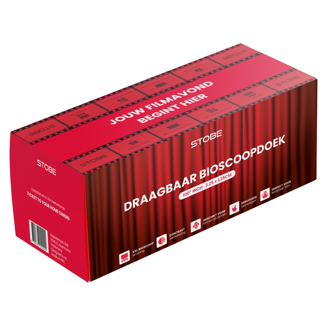 STOBE® Draagbare bioscoop doek + inclusief draag tas 100inch
