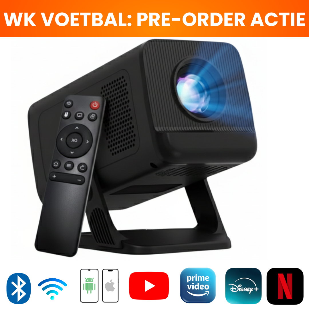 STOBE® ''Mini cinema'' mini beamer - thuisbioscoop (PRE-ORDER) WK - 2026 (begin juni geleverd)