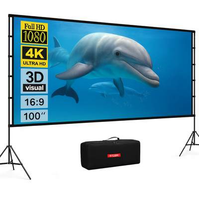STOBE® Draagbare bioscoop doek + inclusief draag tas 100inch