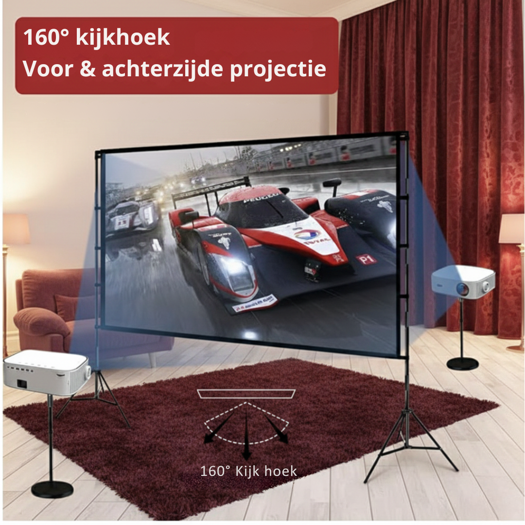 STOBE® Draagbare bioscoop doek + inclusief draag tas 100inch