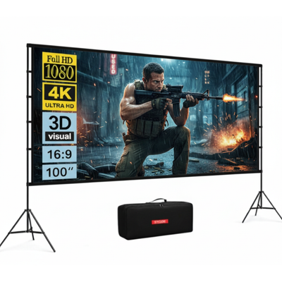 STOBE® Draagbare bioscoop doek + inclusief draag tas 100inch